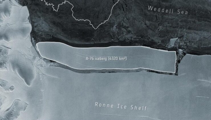 Dünya’nın en büyük buz dağı Antarktika’dan kopup sürüklenmeye başladı