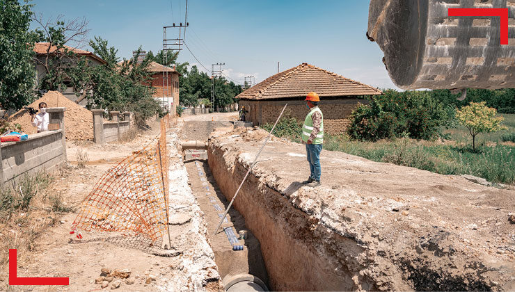 Malatya Yeşilyurt’ta Batı kolektörü ve kanalizasyon hattı çalışmaları devam ediyor