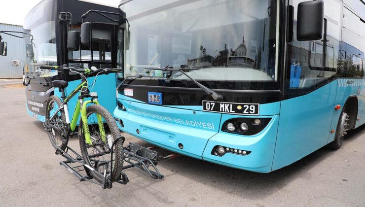 Antalya’da bisiklet taşıma aparatlı otobüslere sensör uygulaması