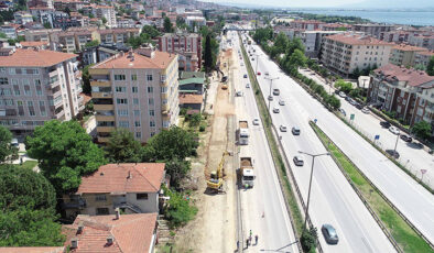 Kocaeli’de Kuruçeşme tramvay hattında çalışma