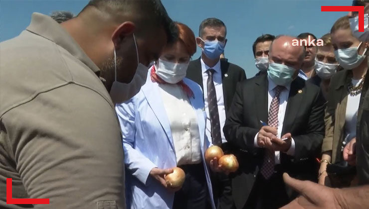 Akşener, Adana’da çiftçilerle bir araya geldi, bir vatandaş ürünlerini yere döktü