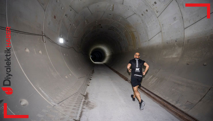 Metro tünelinde sabah koşusu