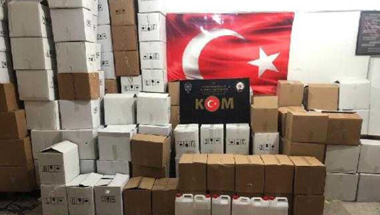 Çanakkale’de 4 ton sahte alkol ele geçirildi