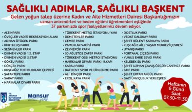 Ankara’da parklardaki spor alanlarına yoğun ilgi devam ediyor