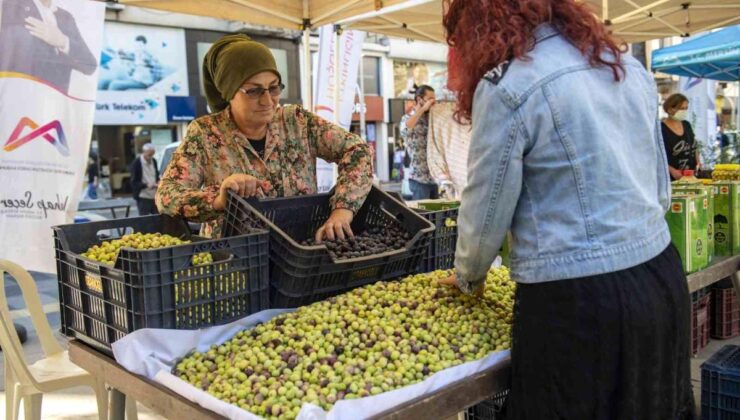 Mersin Büyükşehir destekledi üretici kadınlar, zeytin ve zeytinden ürettikleri ürünleri satışa sundu