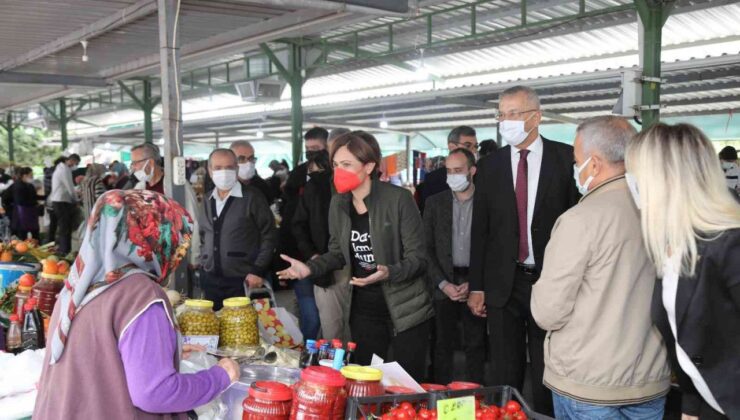 Canan Kaftancıoğlu, Mezitli Belediyesi Kadın Üretici Pazarını gezdi