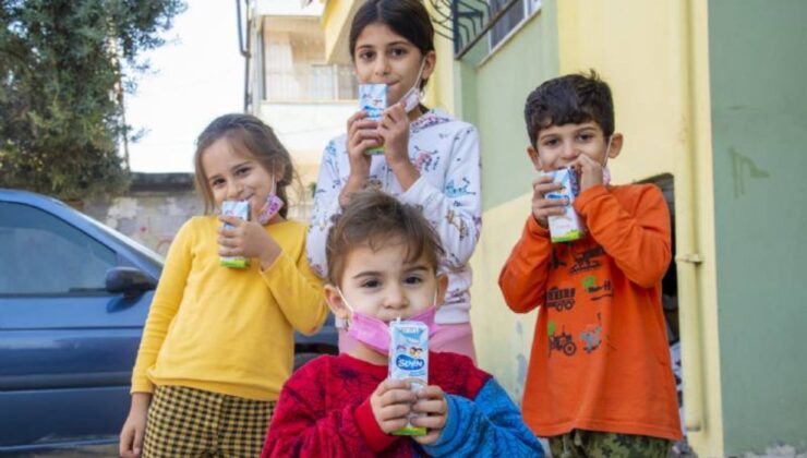 Mersin Büyükşehir Belediyesi’nin hedefi; çocuklara 1,5 milyon kutu süt dağıtmak