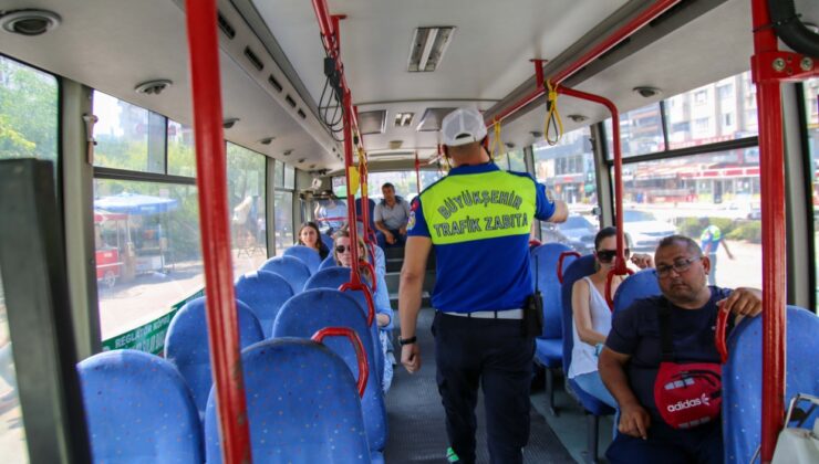 Büyükşehir Zabıtası, toplu taşıma araçlarında klima uygulamasını denetliyor￼