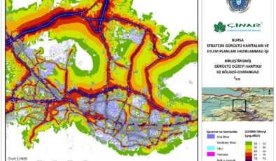 Bursa’nın gürültüsü haritalara işlendi