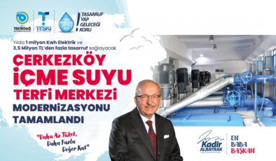 ÇERKEZKÖY İÇME SUYU TERFİ MERKEZİ MODERNİZASYONU BAŞARIYLA TAMAMLANDI