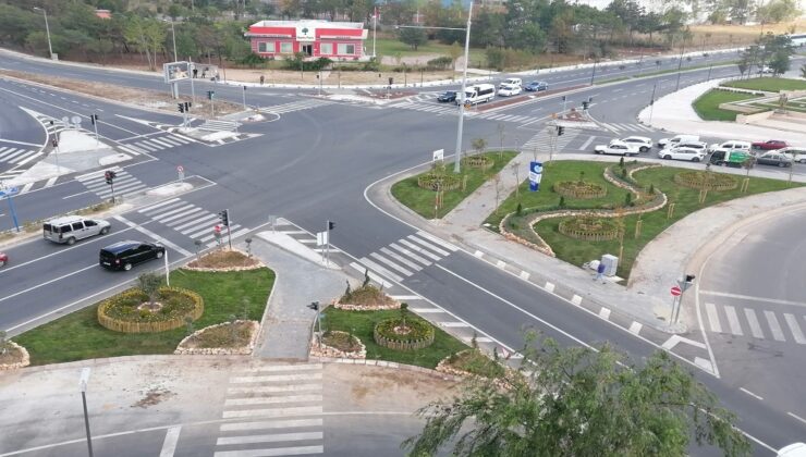 TEKİRDAĞ ÇERKEZKÖY İLÇESİ CENGİZ TOPEL CADDESİ VE NARİN KAVŞAĞI YEPYENİ BİR GÖRÜNÜME KAVUŞTU