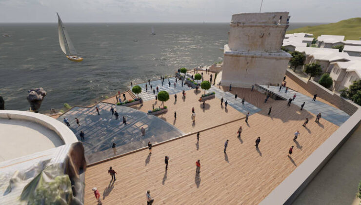 Antalya Büyükşehir’den Hıdırlık Kulesi çevresine seyir terası projesi