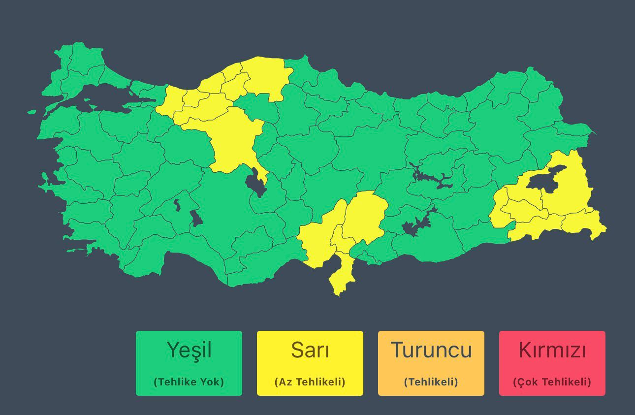 İçişleri’nden acil ‘sarı kod’ uyarısı: Kar, sel ve çığ geliyor