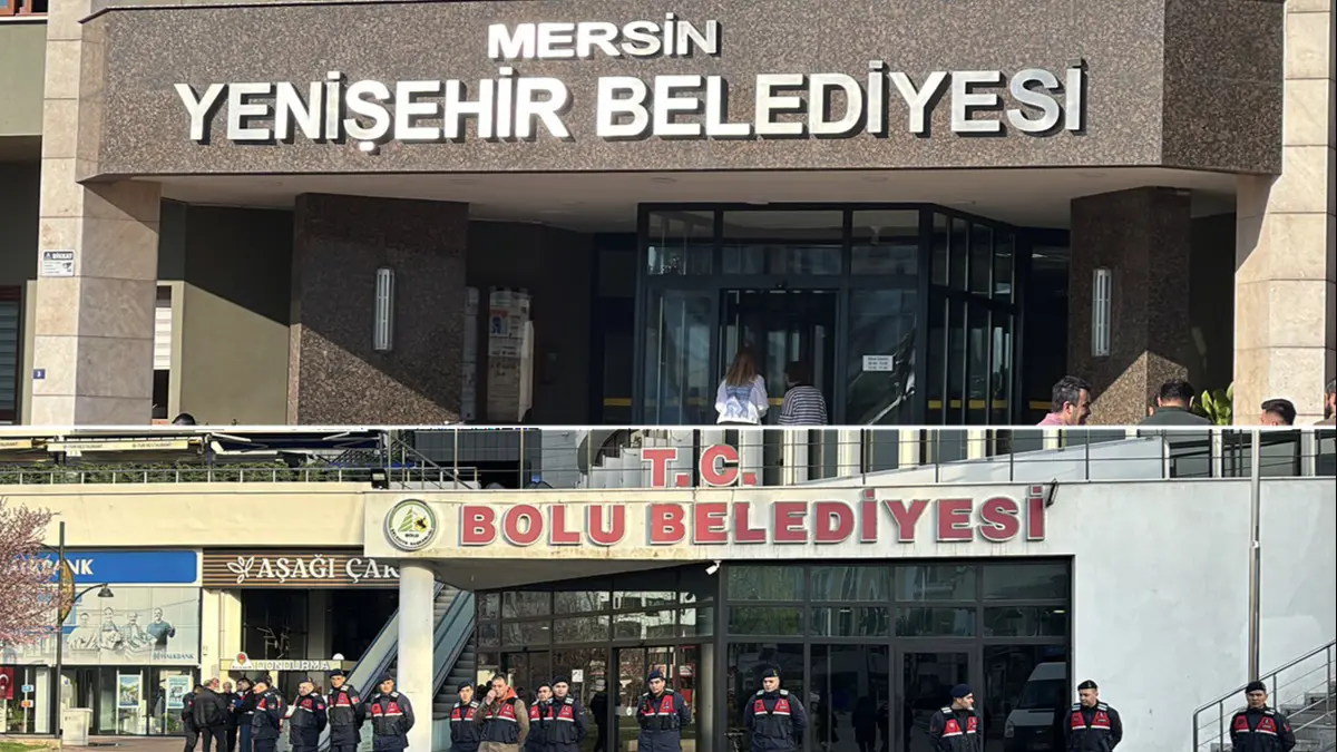 Son dakika. Mersin Yenişehir ve Bolu Belediyesi’ne operasyon.