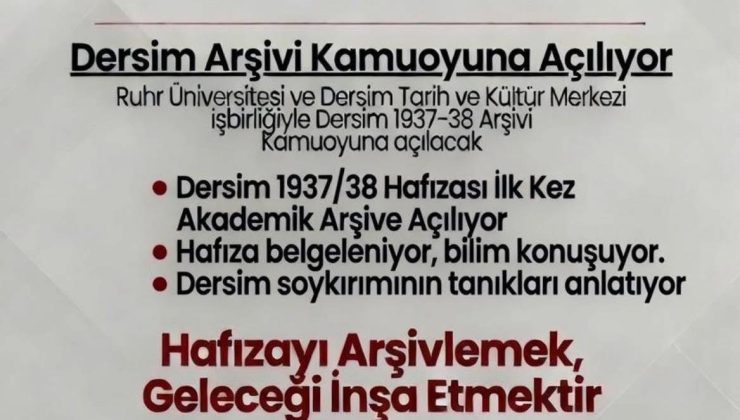 Dersim Arşivi Berlin’de Açılıyor