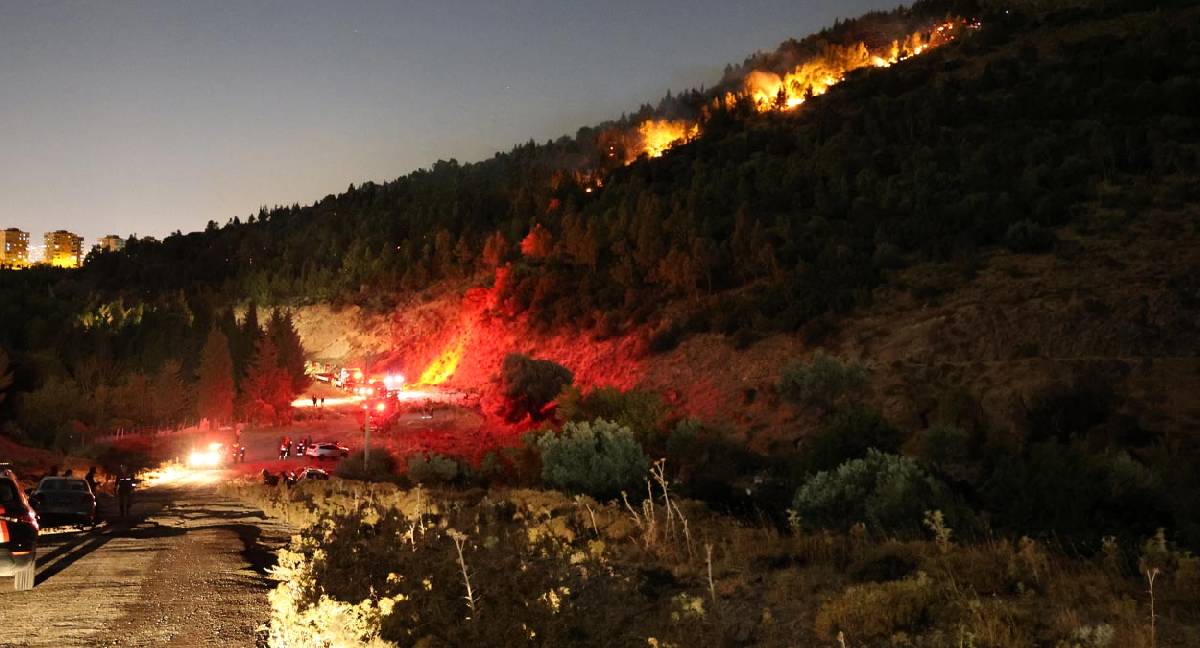 İzmir Bornova’da orman yangını