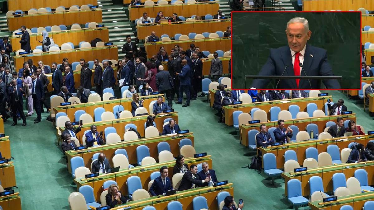 BM kürsüsüne çıktı salon boşaldı: Netanyahu boş salona konuştu