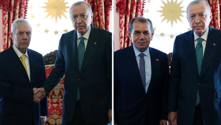 Dolmabahçe’de futbol zirvesi! Cumhurbaşkanı Erdoğan 4 büyüklerin başkanlarını kabul etti