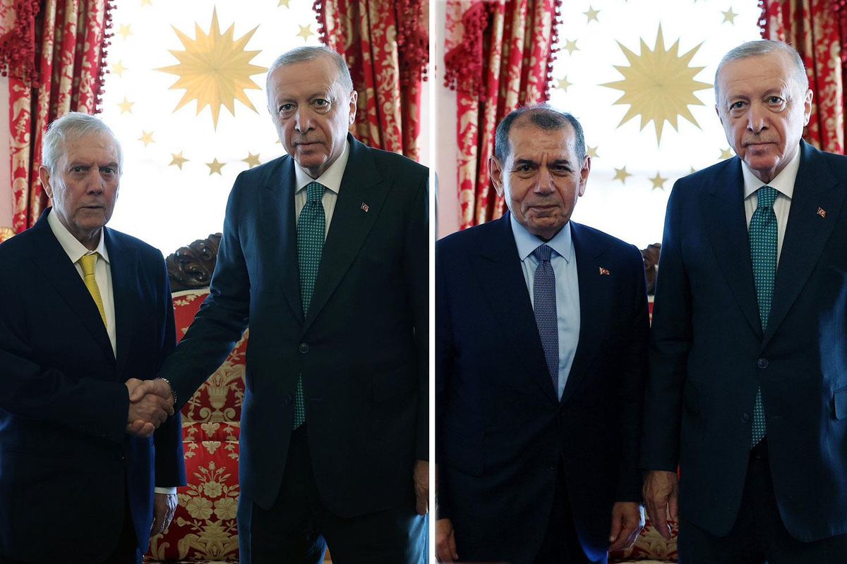 Dolmabahçe’de futbol zirvesi! Cumhurbaşkanı Erdoğan 4 büyüklerin başkanlarını kabul etti